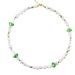 Green Mushroom Necklace